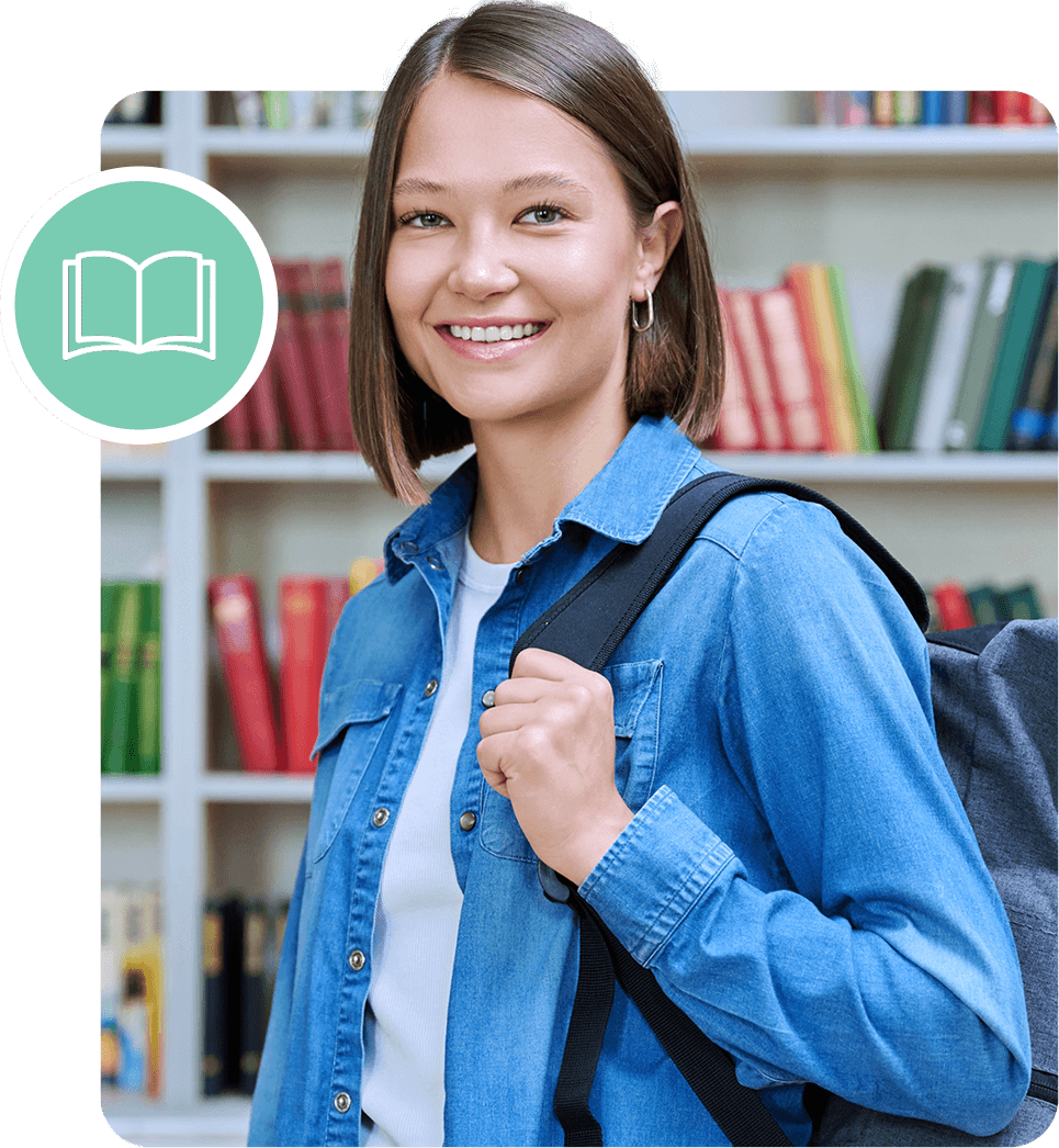 Smiling student with a backpack